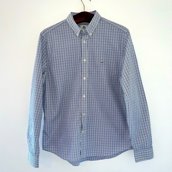 Lacoste Other - Lacoste Mens Regular Fit Plaid Cotton Shirt